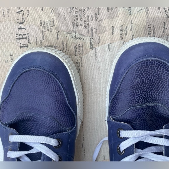 Alexander McQueen X PUMA Sample Kas High-Top Sneakers Blue Leather M9 - Picture 5 of 11